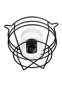 dome, camera, fixed, outdoor, black, cage, cover