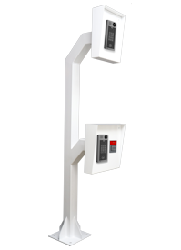 dual height, vehicle, truck, access, card reader, call station, intercom, video, keyswitch, fire department, gate, security, fence